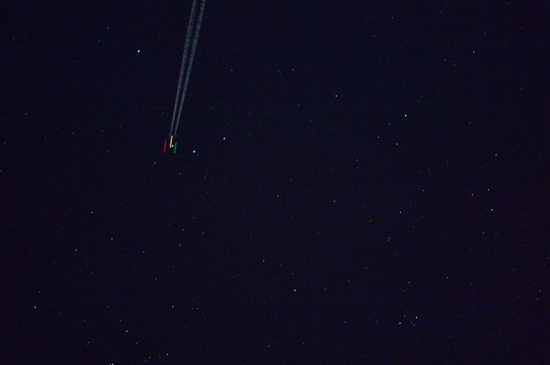 Aircraft imaged at night